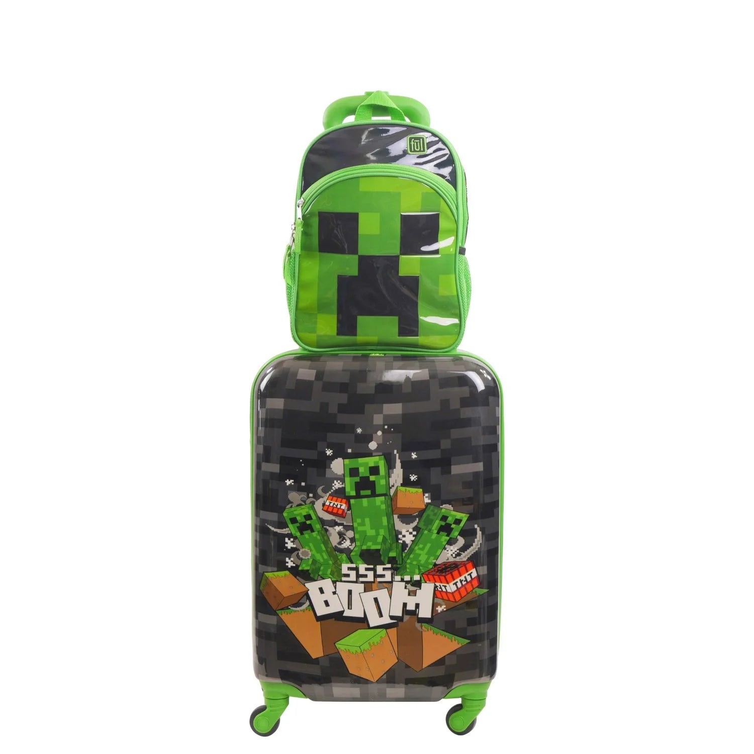 Kids Licensed 2-Piece Luggage Set Minecraft - Bellso
